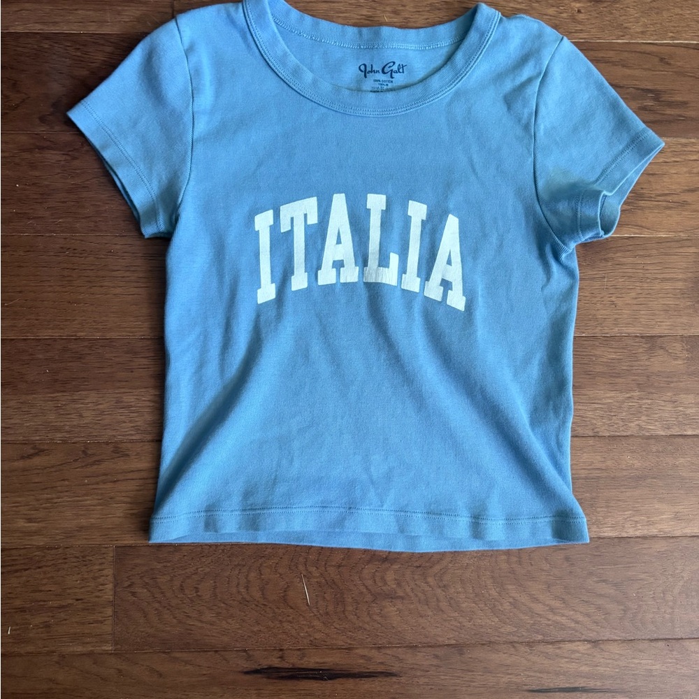 Brandy Melville Blue Italia Short Sleeve Tee